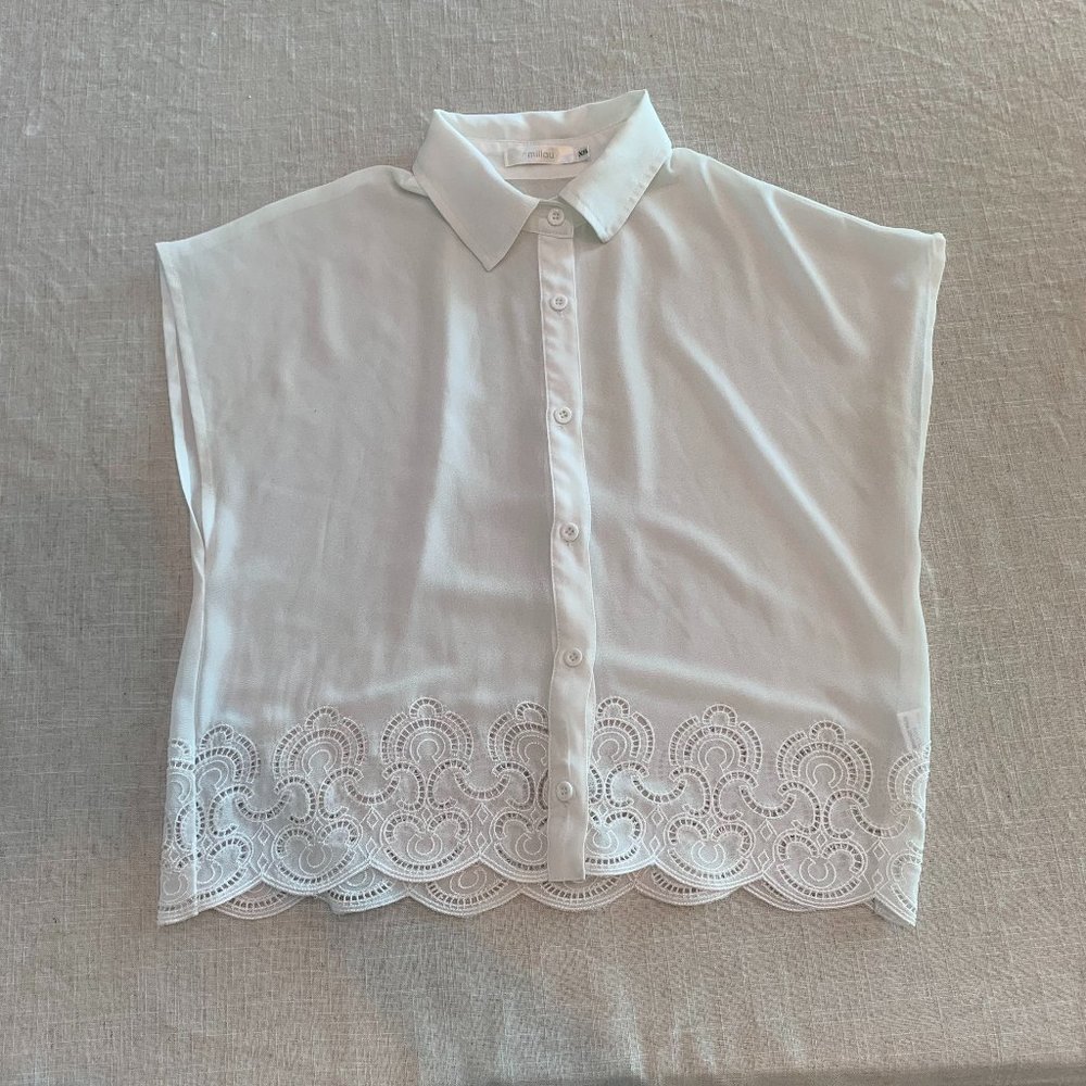 White Sheer Crop Top
